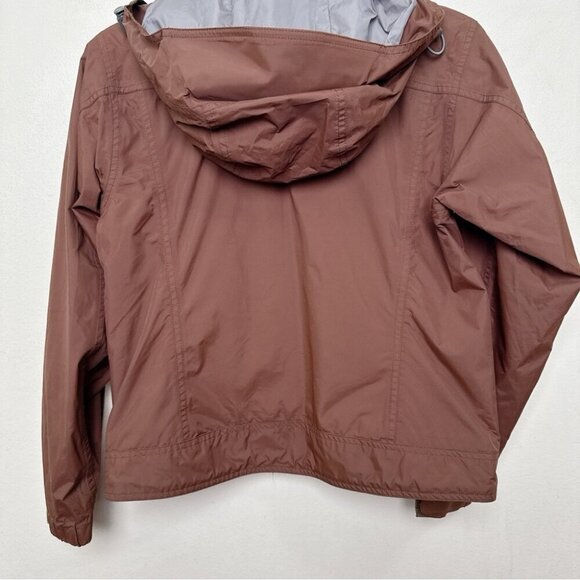 MEC Womens Small Petite Brown Windbreaker Hooded Jacket - Picture 12 of 16